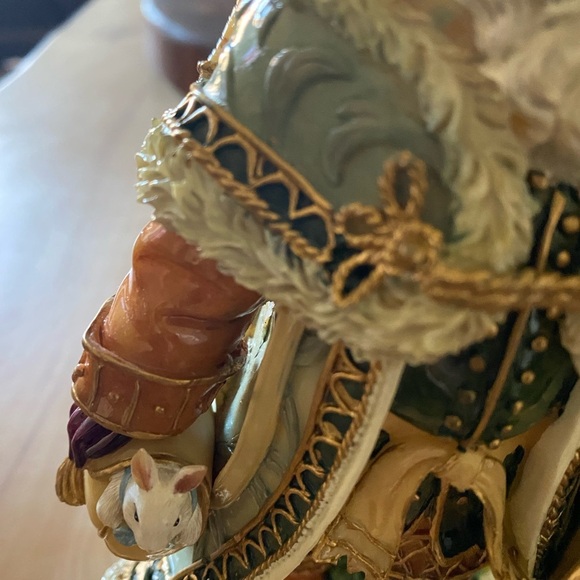 Rare Fitz and Floyd Clairmont Christmas Musical Santa Plays Deck The Halls 9.5” - Picture 9 of 17